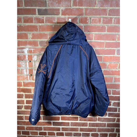 Vintage Y2k Starter Jacket University of Virginia UVA Cavaliers Blue Adult Large - Picture 8 of 9